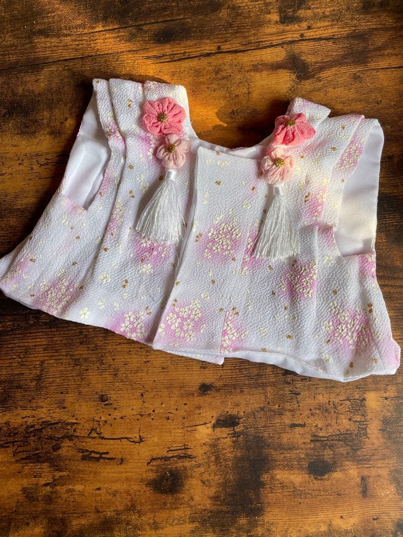 お値下げ　犬服　七五三 お正月　被布＆お着物＆ショールセット　サイズM