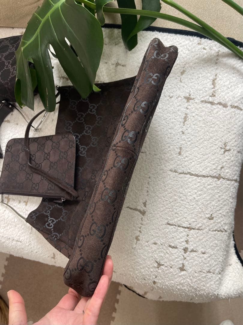 RARE TOKYOGucci ブラウン スエード ショルダーバッグ