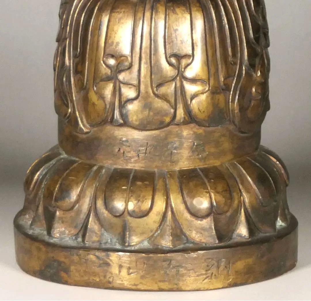 【 金銅弥勒菩薩半跏思惟像 白鳳時代 】 小金銅仏 銅造鍍金仏 骨董 仏像