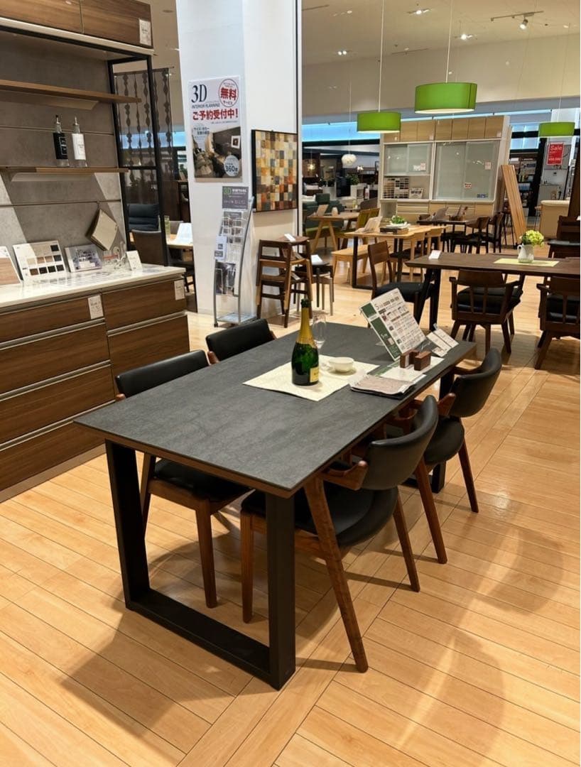 【送料無料】パンテスセラミックダイニングテーブル180✖️90＆パンテスチェア4脚