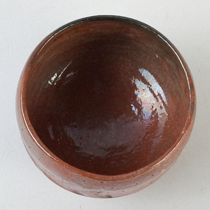 茶道具　楽吉左衛門　赤楽茶碗　共箱　V　9751
