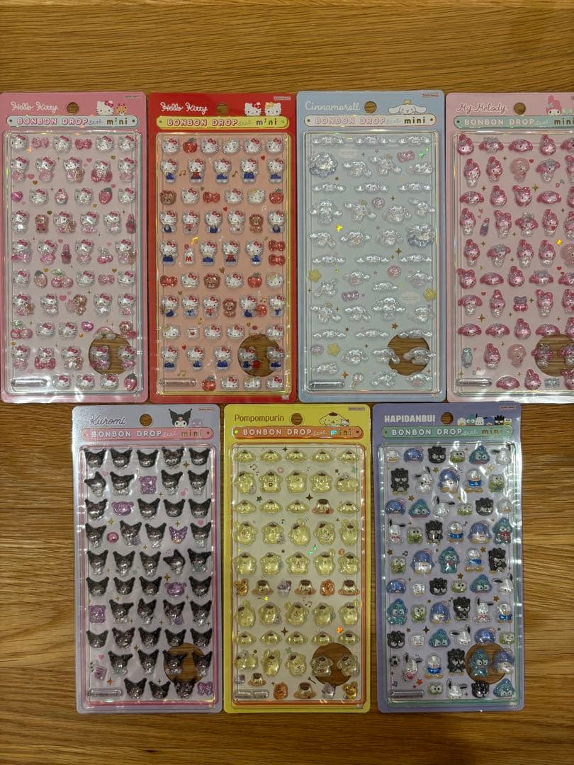 ボンボンドロップシール　ミニ　サンリオ　7種セット
