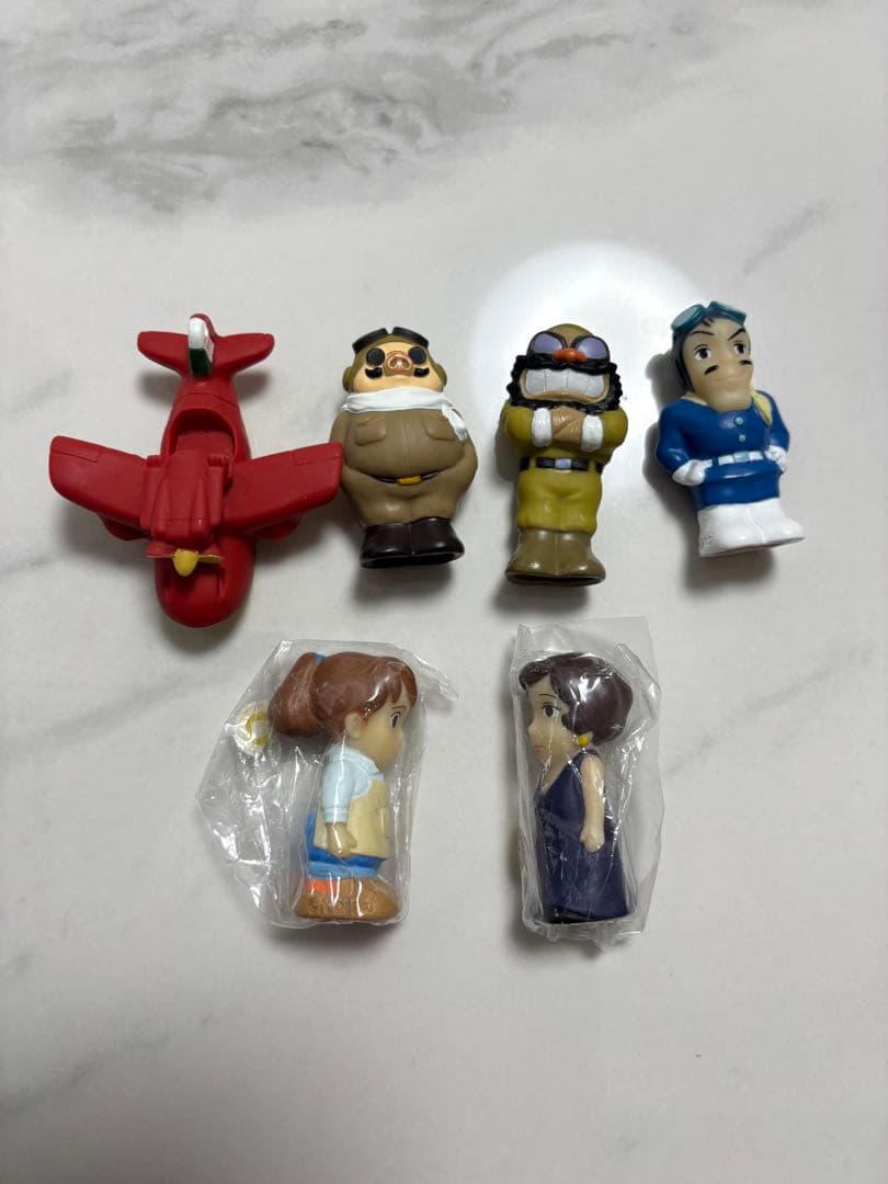 ジブリ　紅の豚　指人形　ソフビ