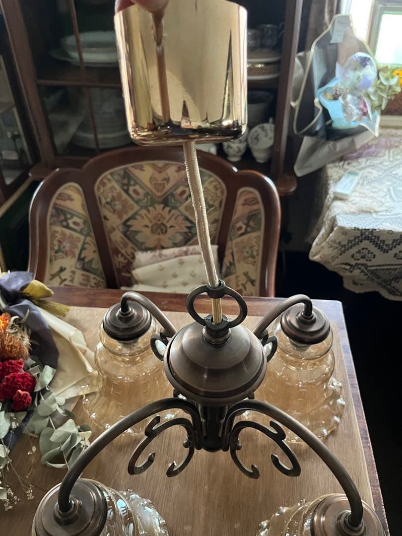 未使用 シャンデリア 大正ロマン インテリア 希少 アンティーク ビンテージ