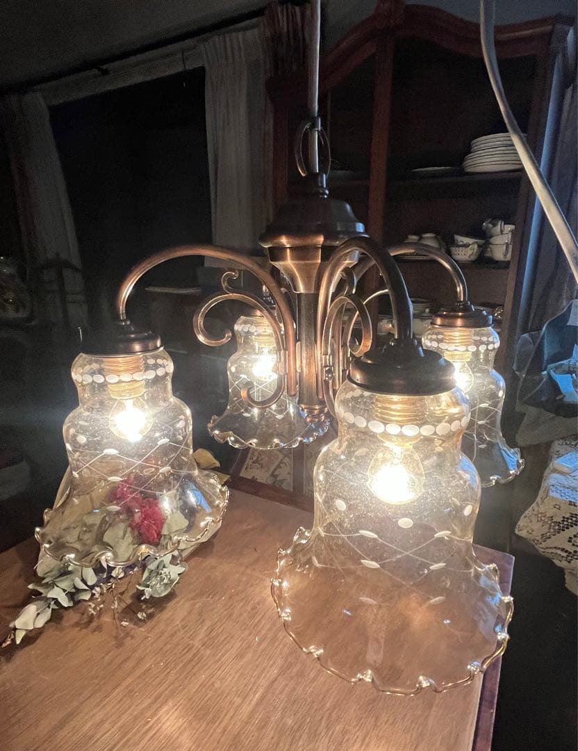 未使用 シャンデリア 大正ロマン インテリア 希少 アンティーク ビンテージ