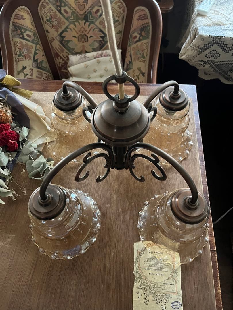 未使用 シャンデリア 大正ロマン インテリア 希少 アンティーク ビンテージ