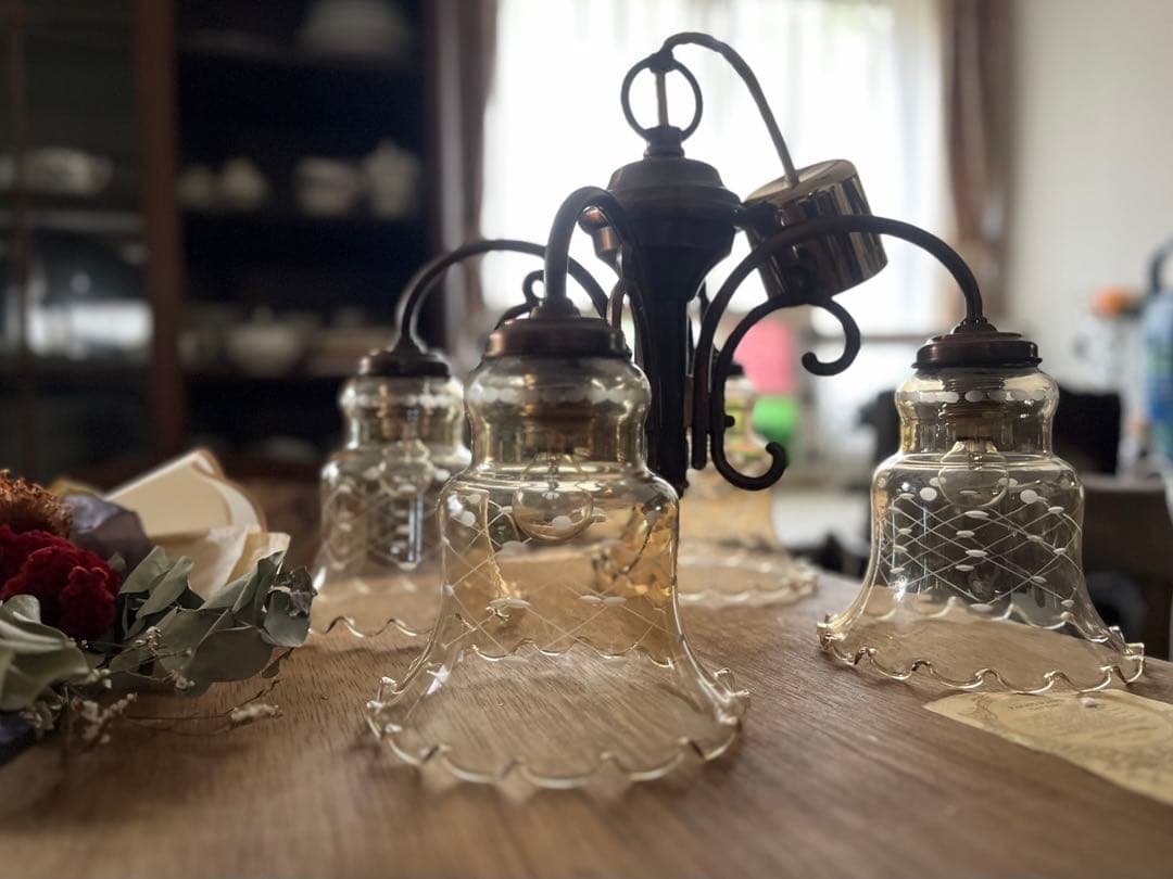 未使用 シャンデリア 大正ロマン インテリア 希少 アンティーク ビンテージ