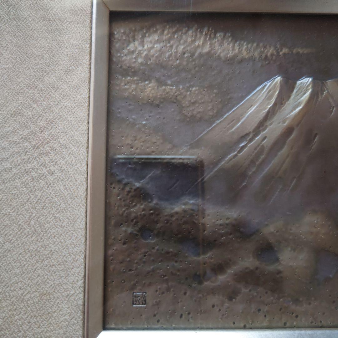 富士山 金属彫刻