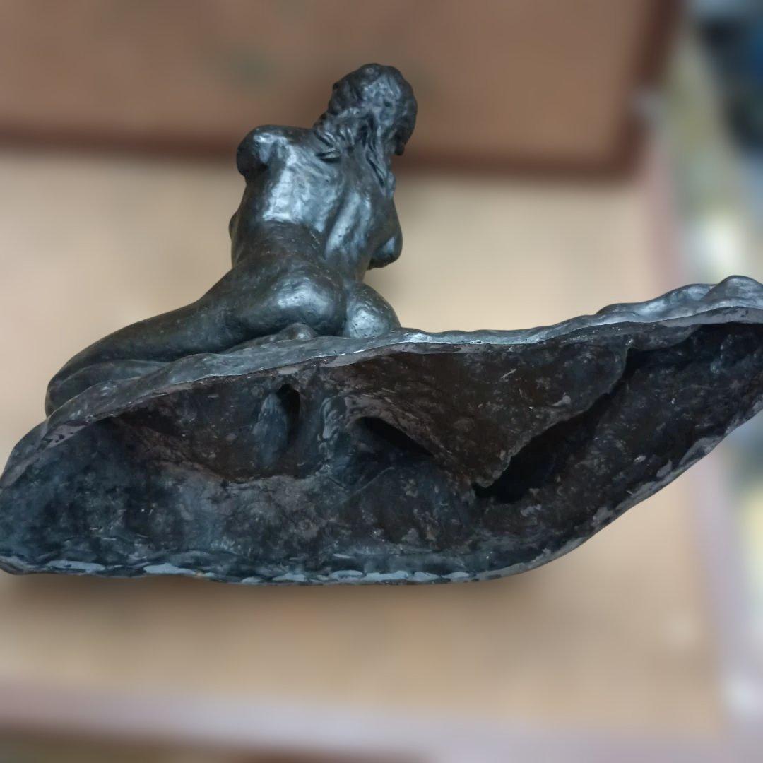 M*i様 ４２4５）樹脂製ブロンズ風の裸婦像　銘あり　高さ約４０ｃｍ