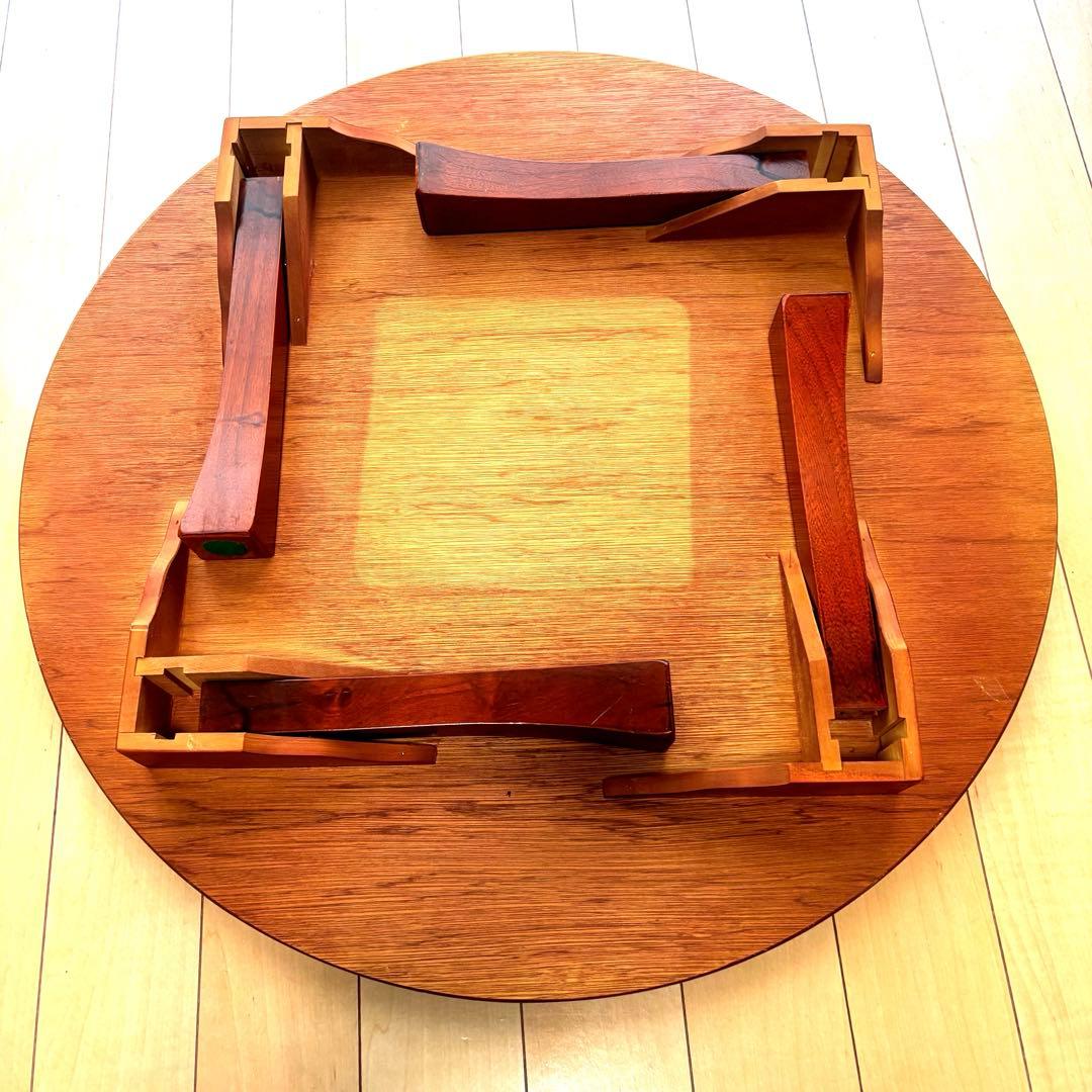 【激レア】ちゃぶ台 円卓 丸卓 昭和レトロ アンティーク 木製 インテリアその他