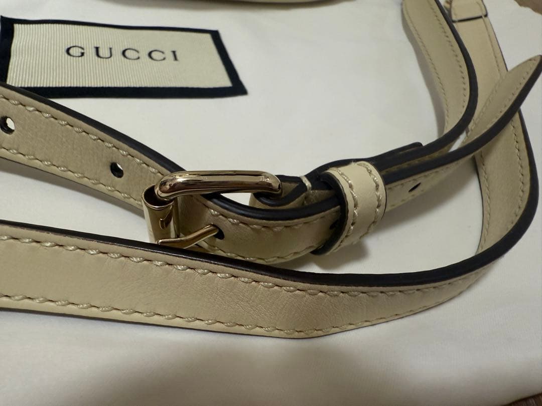 【極美品】GUCCI グッチ マイクロシマ 2wayバッグ アイボリー