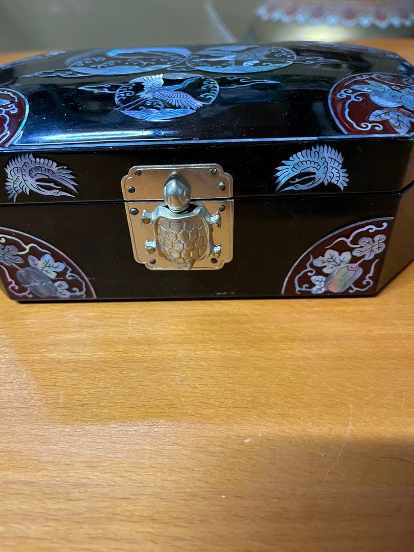 漆器 収納箱セット 花柄と鳥模様　アクセサリーケース　現状品