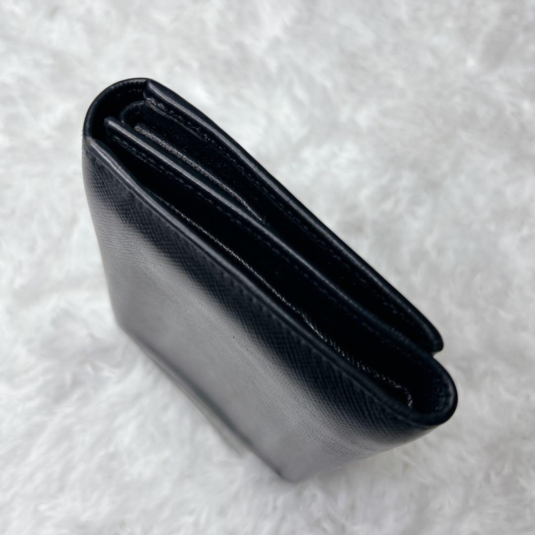 【美品✨️】PRADA プラダ サフィアーノ 三つ折り財布 NERO