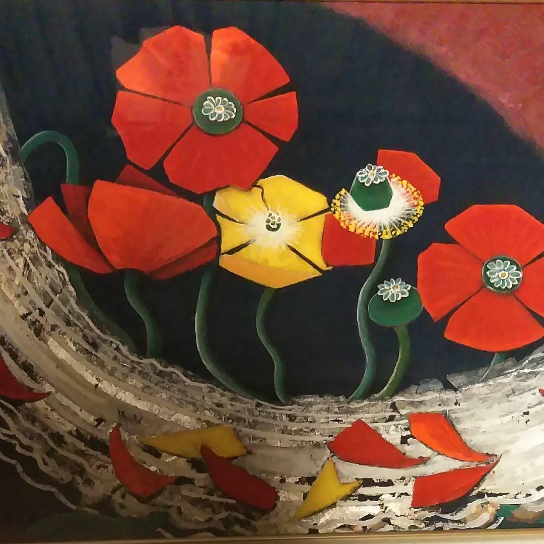 日本画(35)　ポピー