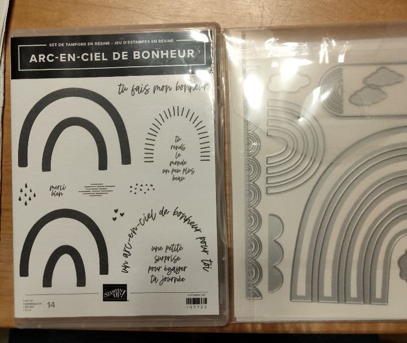 お値下げ！未使用　虹！フランス語　レインボーダイ＆スタンプ　スタンピンアップ
