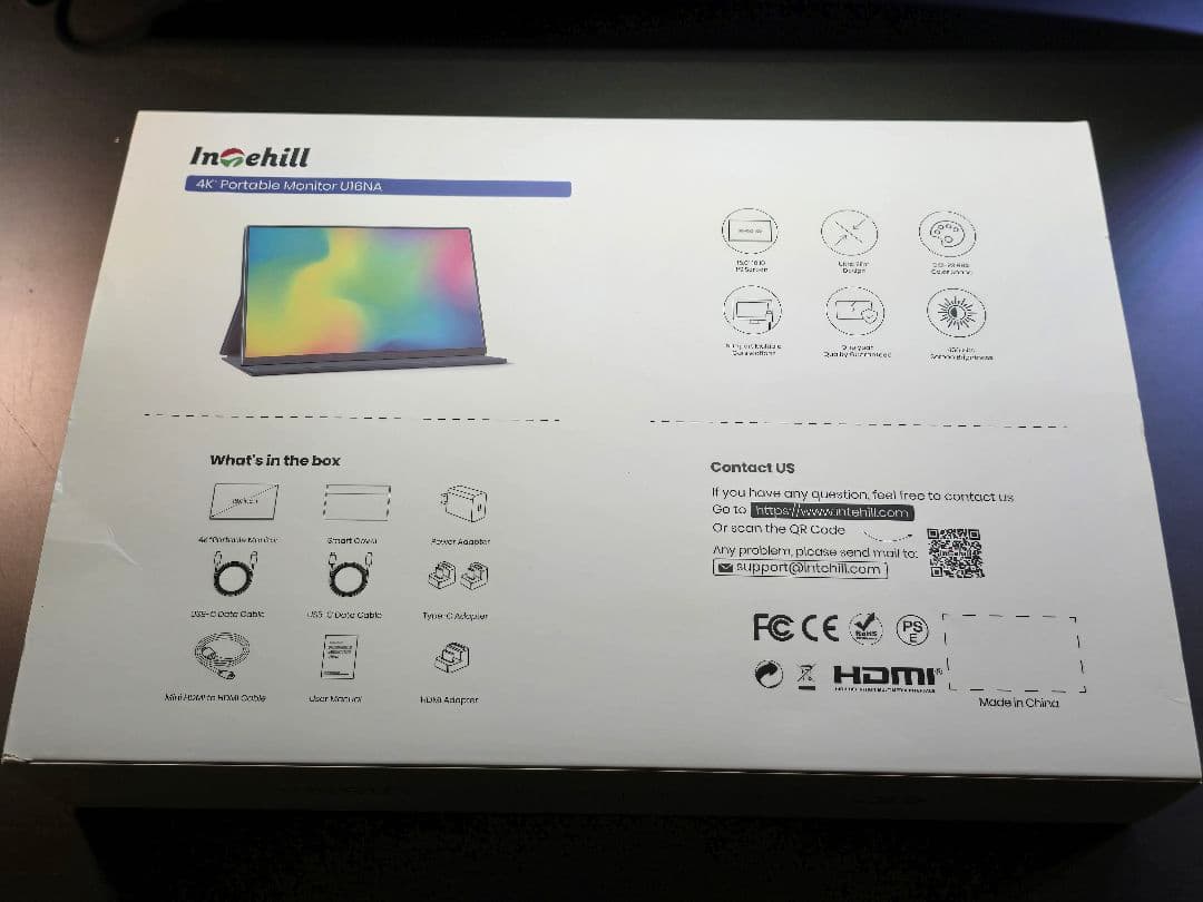 Intehill インテヒル モバイルモニター 4k 16インチ U16NA