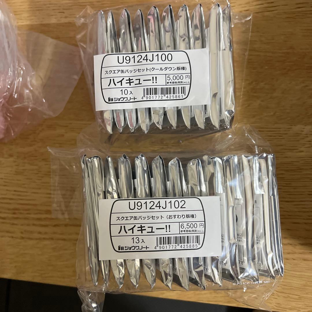 ハイキュー‼︎ スクエア缶バッジ セット クールダウン おすわり セブンネット限定