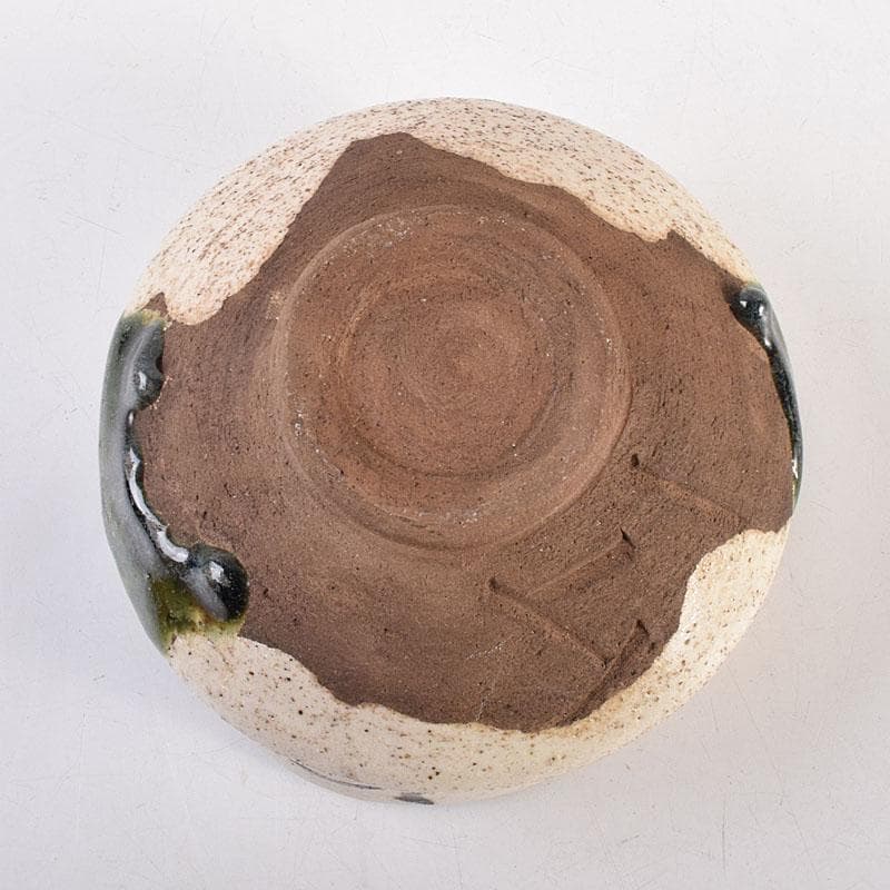 茶道具　加藤唐九郎（一ム斎）作　絵織部　茶碗　時代箱　C　R8826