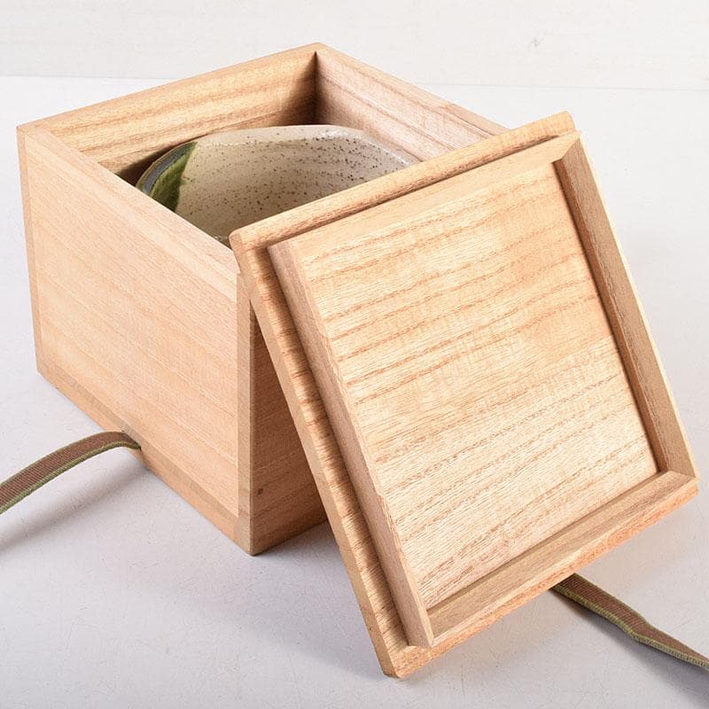 茶道具　加藤唐九郎（一ム斎）作　絵織部　茶碗　時代箱　C　R8826