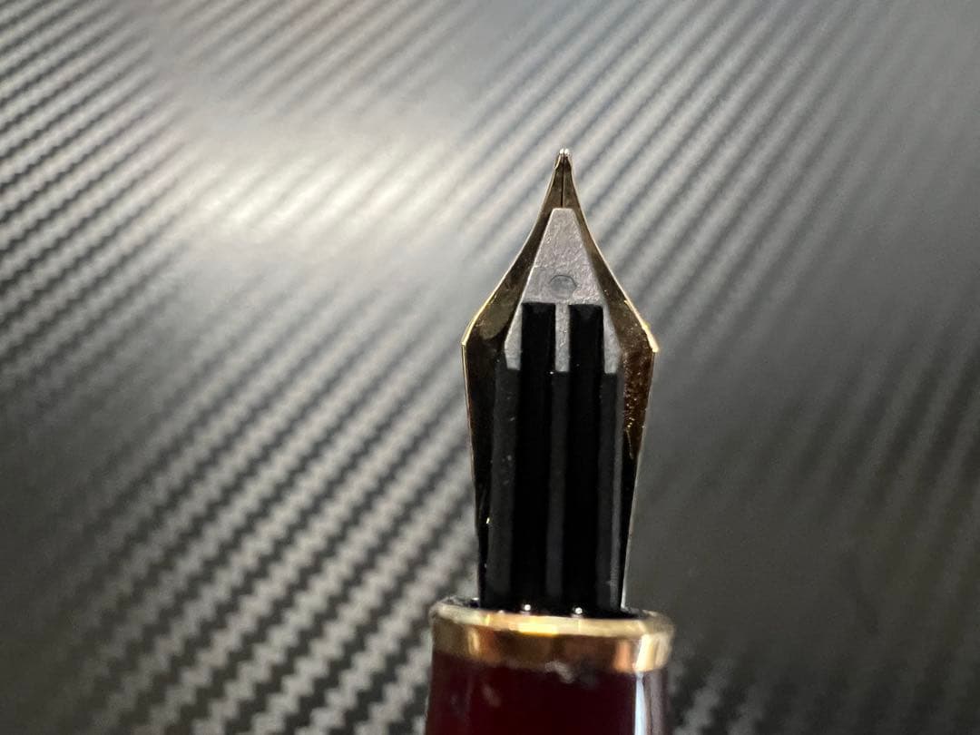 モンブラン 万年筆 極美品 144 F 中白 ボルドー