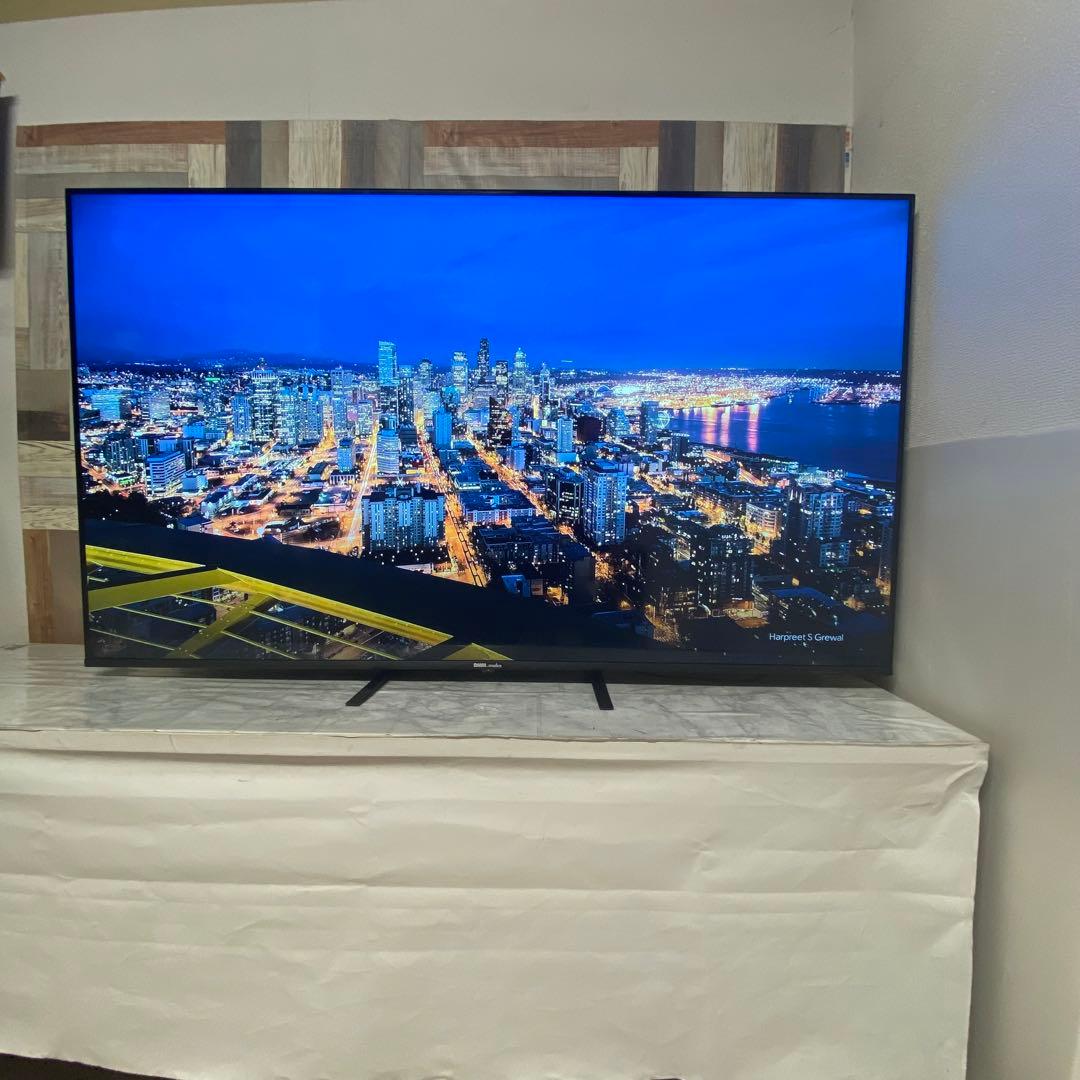 即日受渡❣️全国送料込 4年前購入DMM65インチ4K液晶ディスプレイスピーカー付