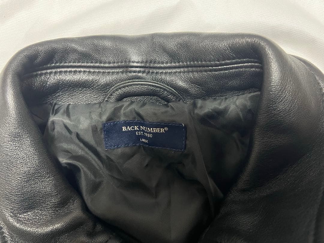 新品　BACK NUMBER ラムレザー シングルライダース Lサイズ