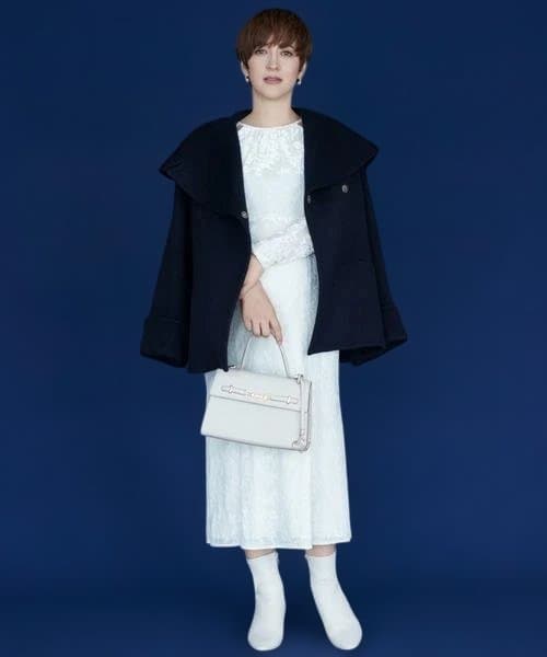 CELFORDセルフォード　ビッグカラーショートコート　ネイビー