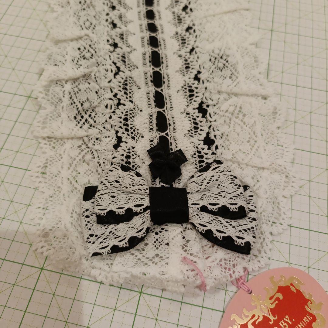 BABY　トーションレースヘッドドレス　白×黒