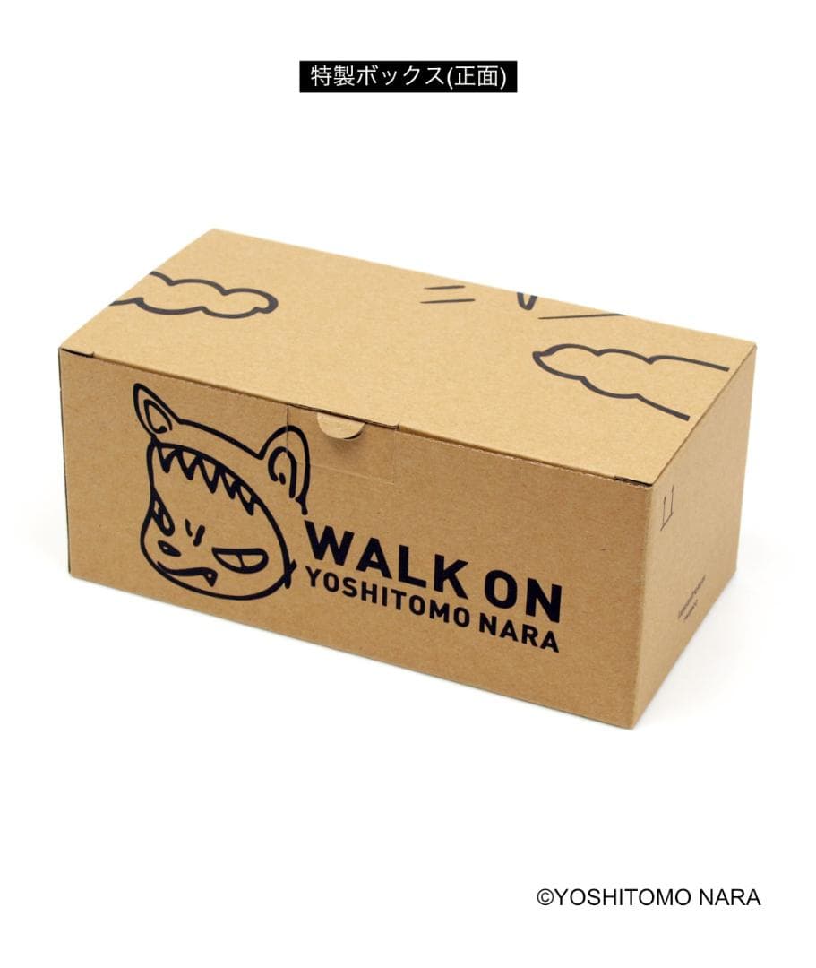 【新品／未開封・保証付き】奈良美智 パタパタクロック WALK ON ホワイト