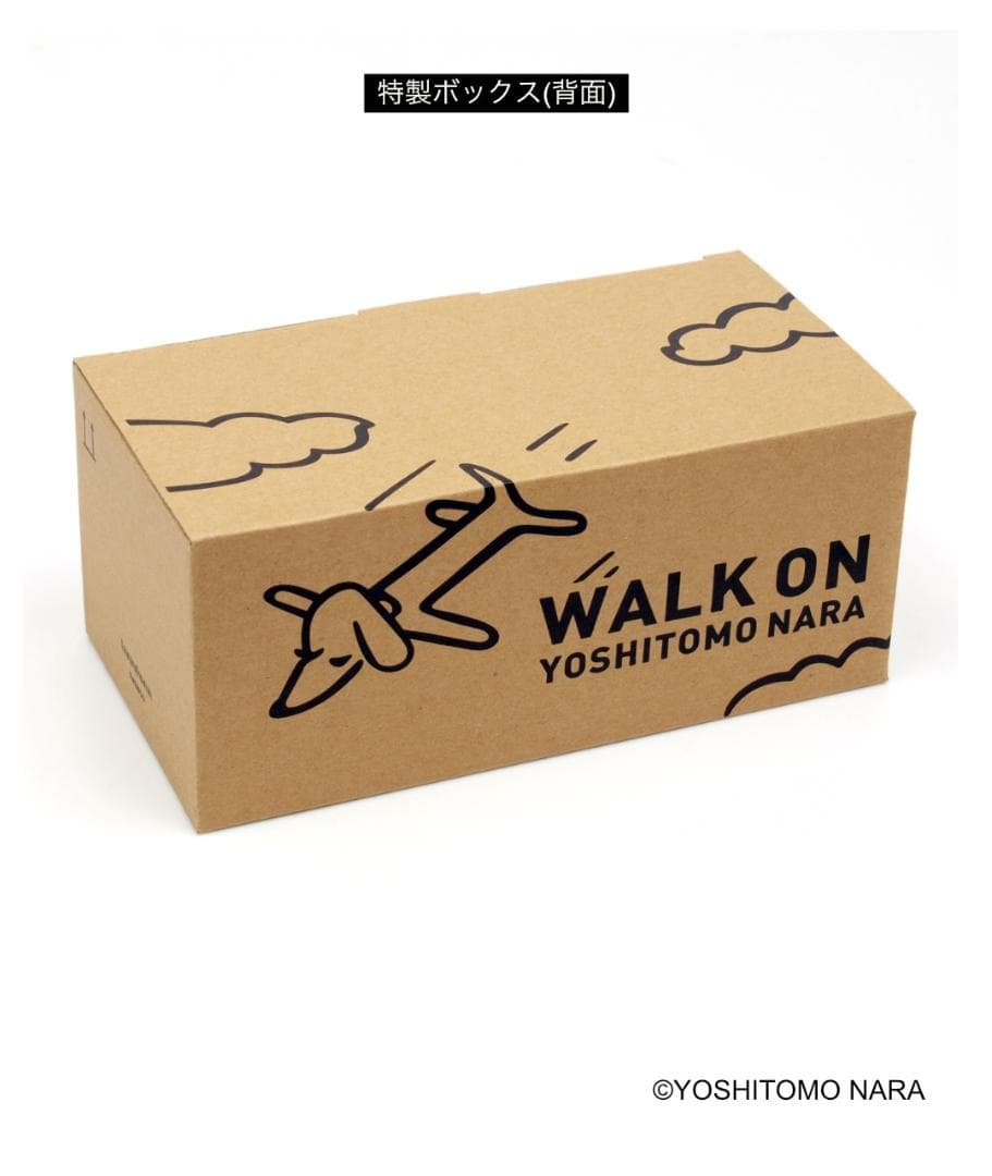 【新品／未開封・保証付き】奈良美智 パタパタクロック WALK ON ホワイト