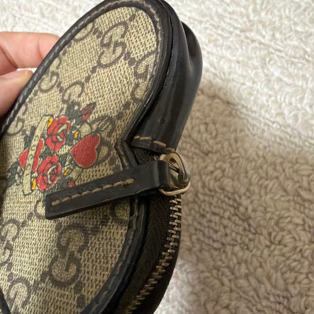 【ビバ 】GUCCI グッチ　丸型ケース　ハート　GG 小銭入れ