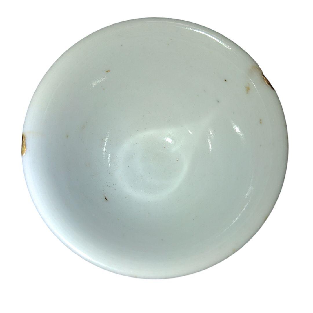 越後豊栄太丘焼　山水染付煎茶茶碗　茶道　明治美術