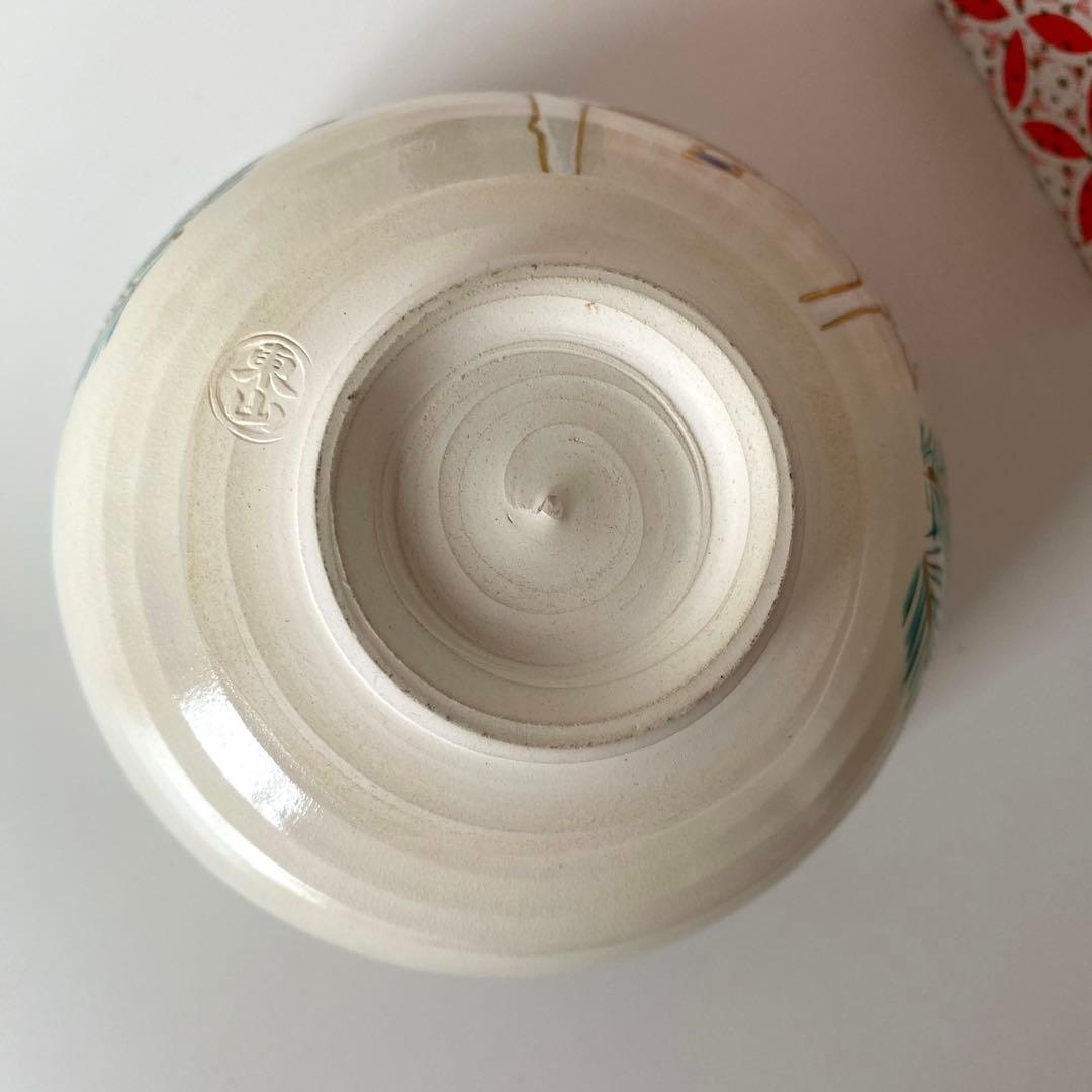 抹茶　お茶碗　白馬　東山作
