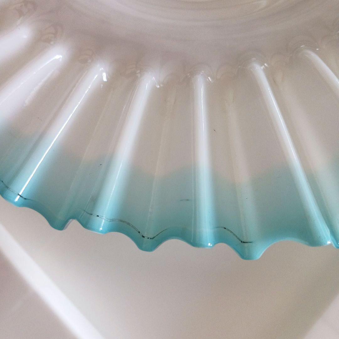 アンティークオイルランプ　　スカイブルー