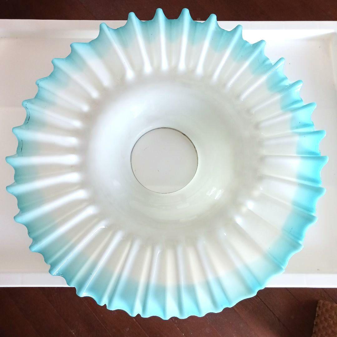 アンティークオイルランプ　　スカイブルー