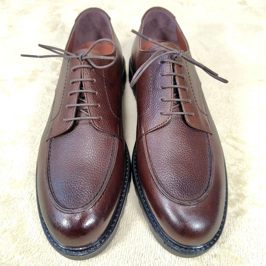 未使用級 B:MING by BEAMS Uチップ シューズ　ビジネス ブラウン