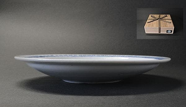 初期伊万里染付 太公望の図 七寸皿