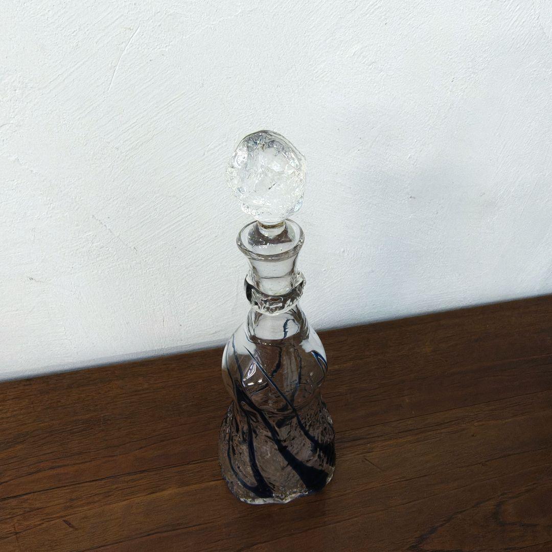 【屋我平尋】ガラス 栓付瓶 デキャンタ 作家もの
