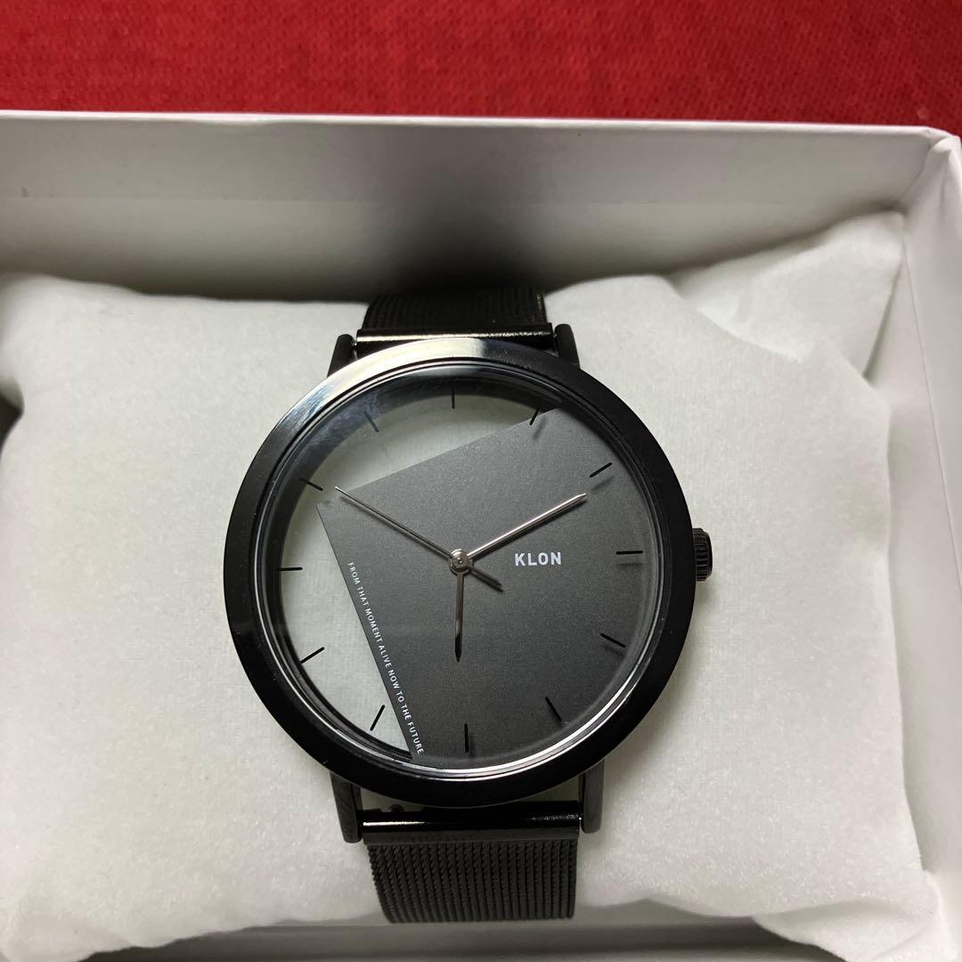 極美品　KLON ブラック アナログ 腕時計