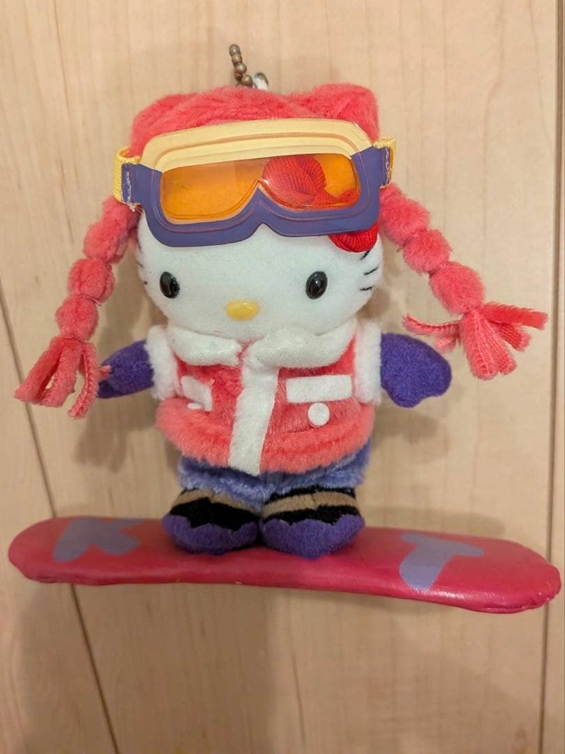 ハローキティ　スノーボード　マスコット2000年　希少　超レア！　ピンク