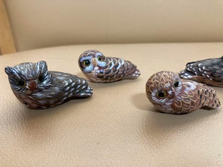 コキンメフクロウ？　ミミズク　置物　アンティーク　昭和レトロ