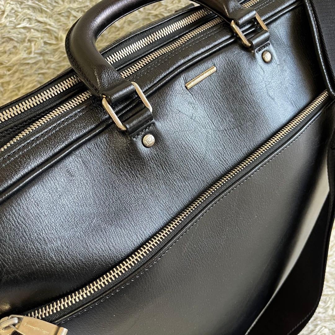 Ermenegildo Zegna バッグ 黒 大容量 2way ビジネス