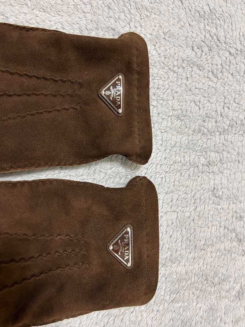 PRADA プラダ スエードレザー手袋 ブラウン 正規品 高級