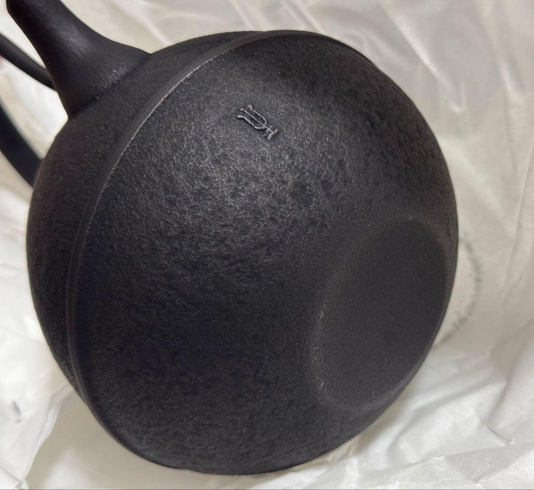 南部鉄器 空間鋳造 鉄瓶 Egg 大 黒