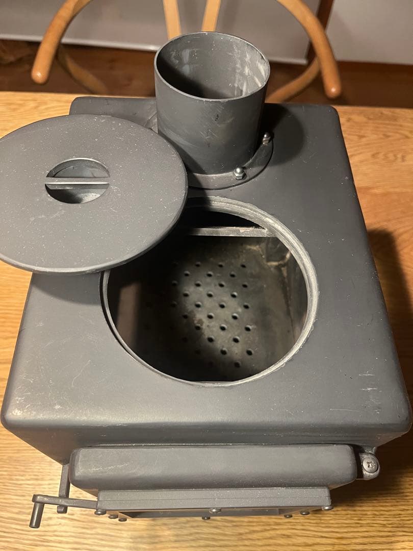 【美品・おまけ付】Dr.Craft（サトーステンレス）ミニ薪ストーブ ３面ガラス