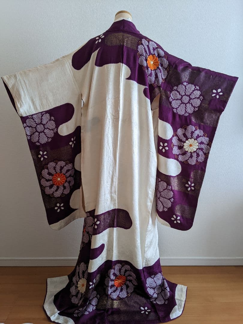 ◆成人式・結婚式 アンティークお振袖【✨鈴乃屋のお振袖】正絹 パープル