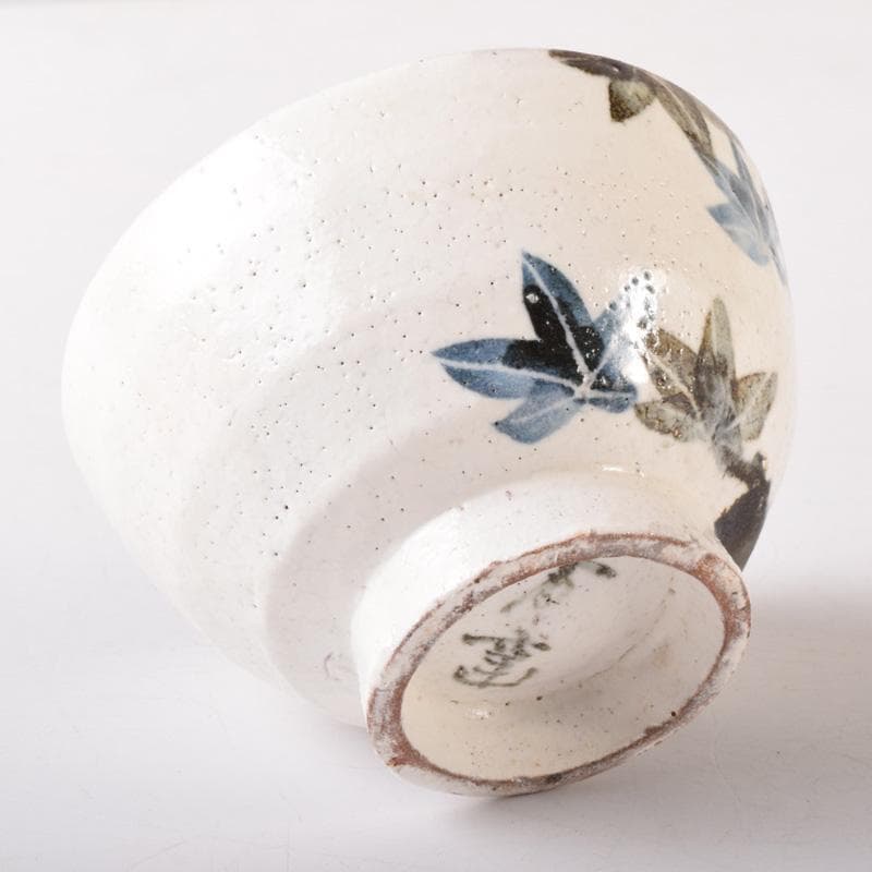 煎茶道具　水月窯　楓文　汲出茶碗　五客　共箱　V　7458