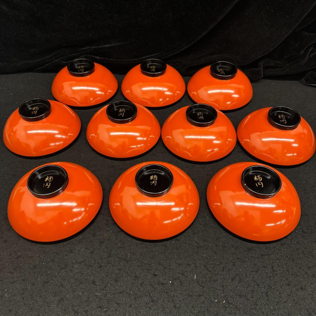 輪島塗　吸い物椀　10客(木箱付)