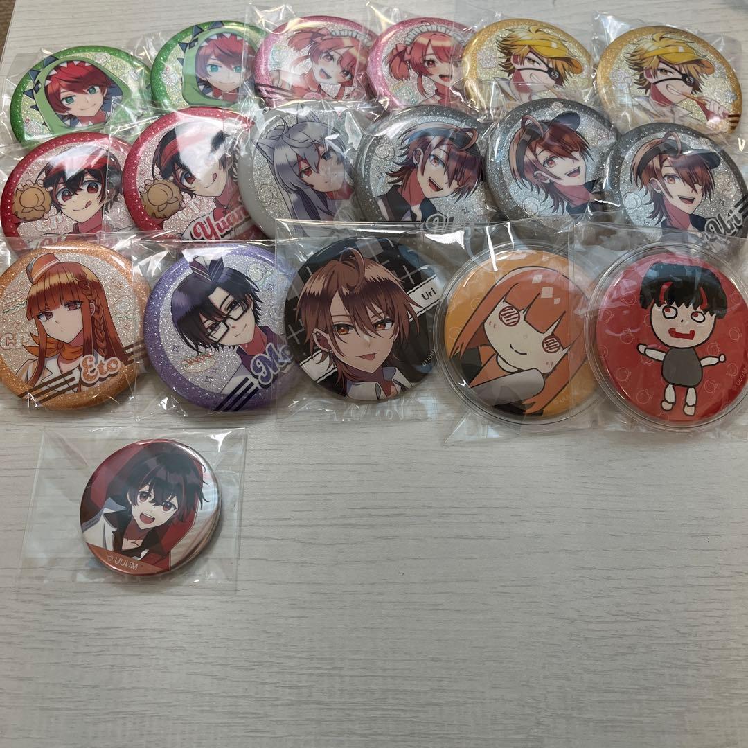 カラフルピーチ缶バッチ　ダイナー　パラピチ　 直筆