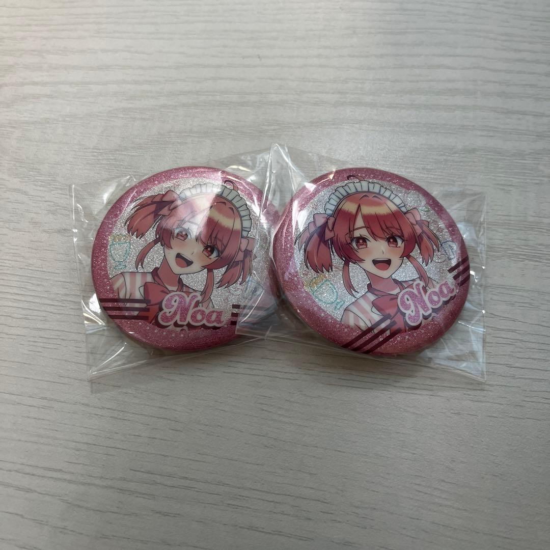 カラフルピーチ缶バッチ　ダイナー　パラピチ　 直筆